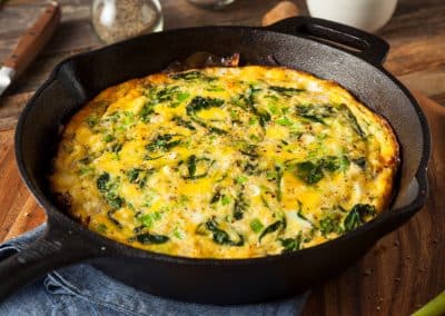 Spinach and Cottage Cheese Frittata