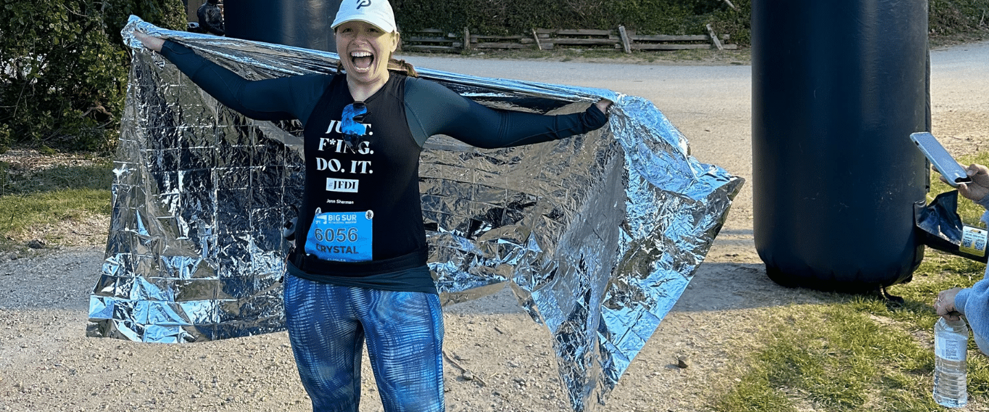 Crystal at the Finish Line